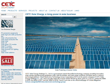 Tablet Screenshot of cetcsolarenergy.com